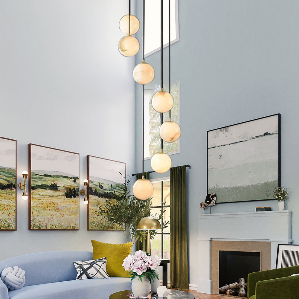 Culoud Alabaster Global Pendant Chandelier