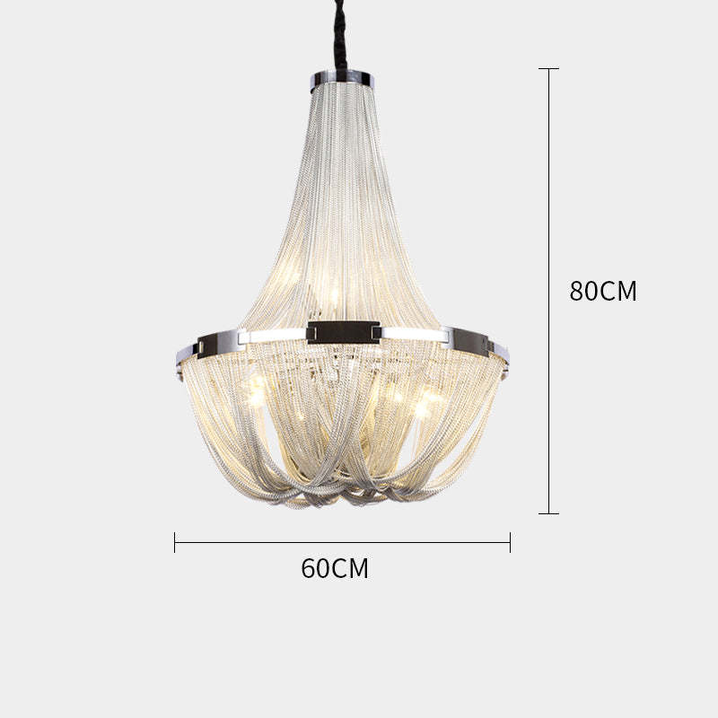 Denise Glenn Luxury Aluminum Chain Tassel Chandelier