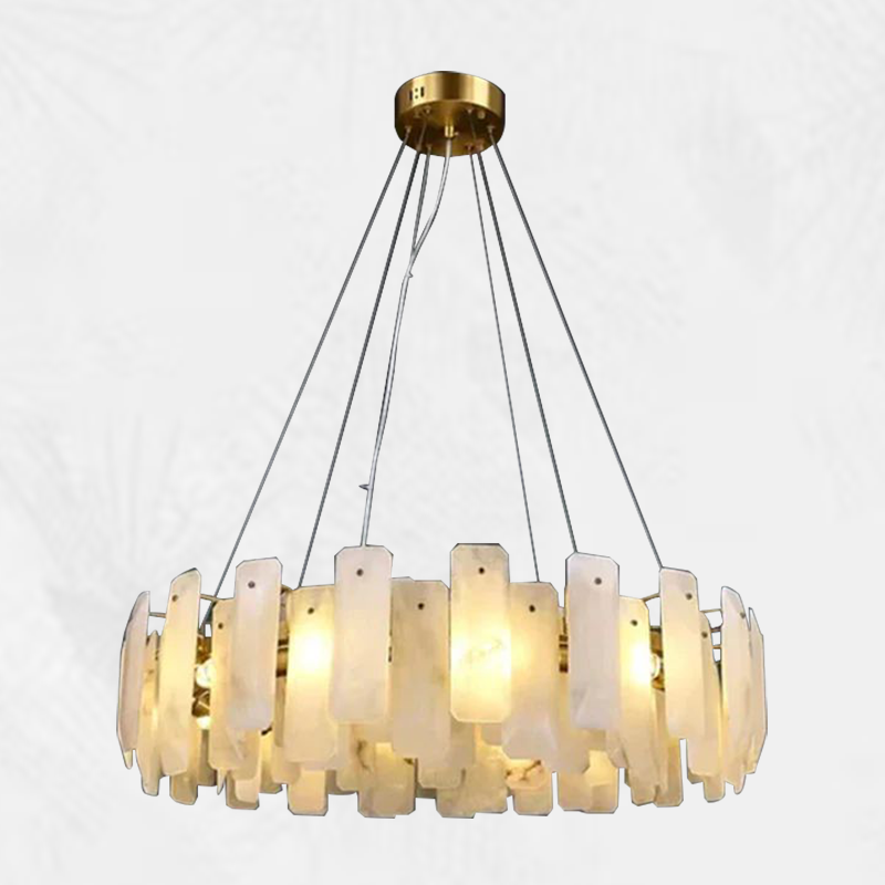 Culoud Alabaster Round Chandelier