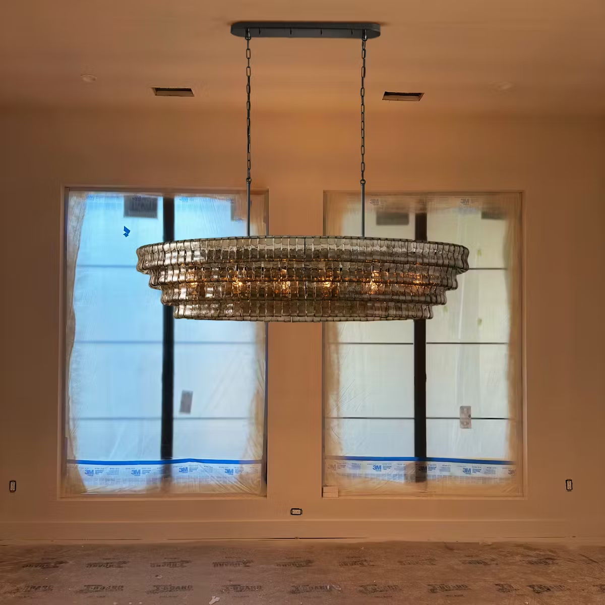 Denise Ghiaccio Oval Chandelier