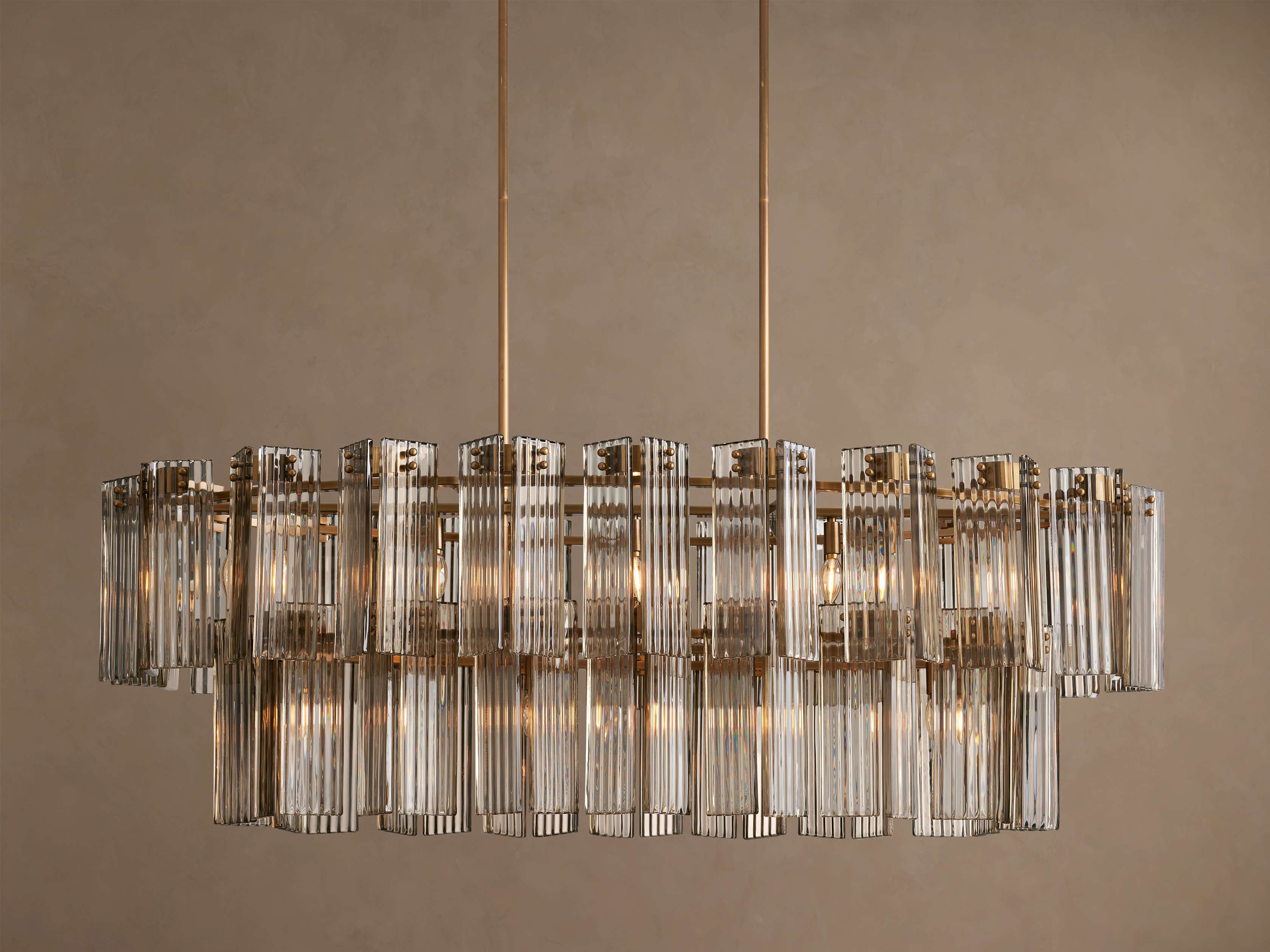 Delsie Oval Tiered Chandelier 63'' 72"W