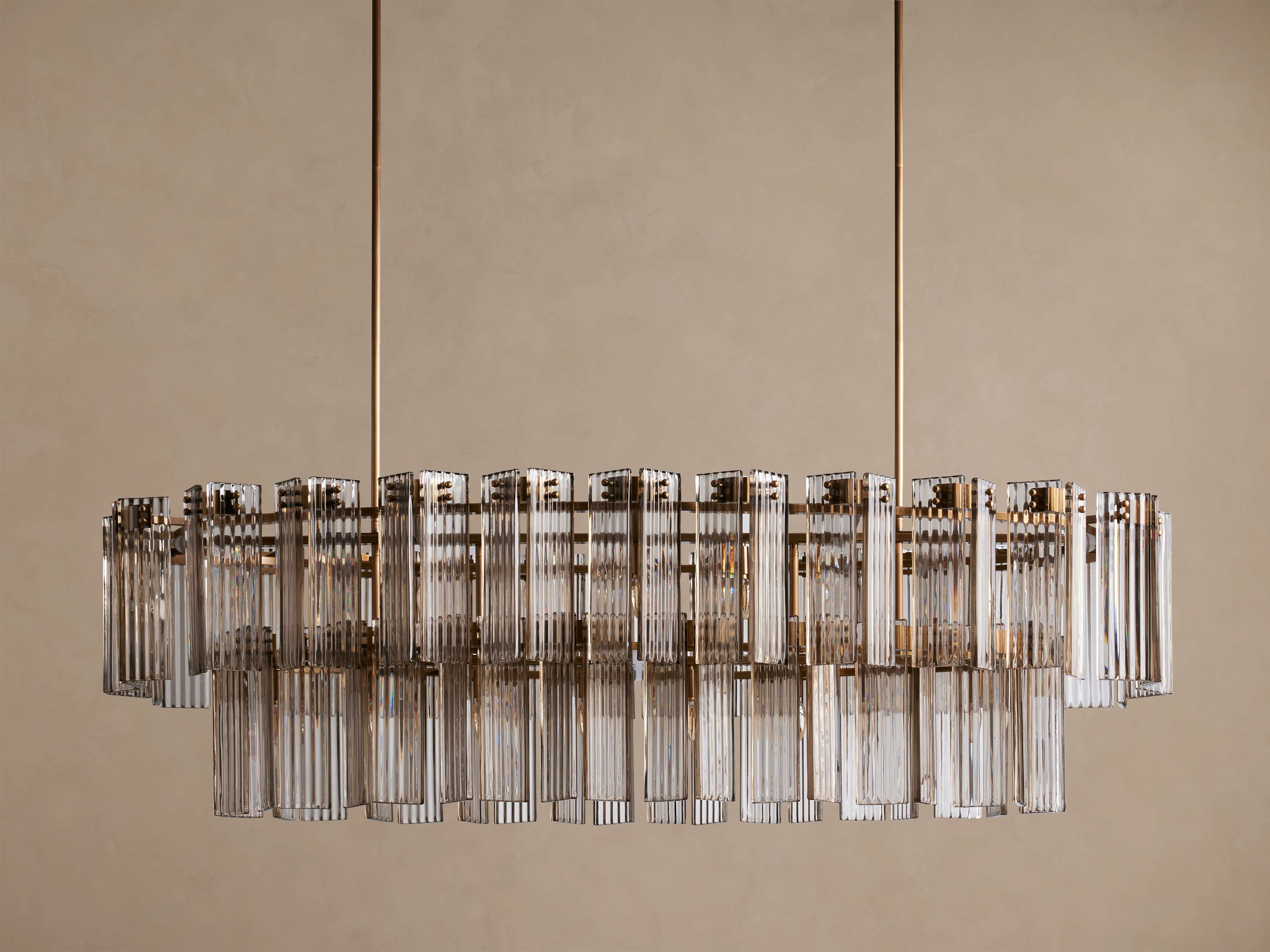 Delsie Oval Tiered Chandelier 63'' 72"W