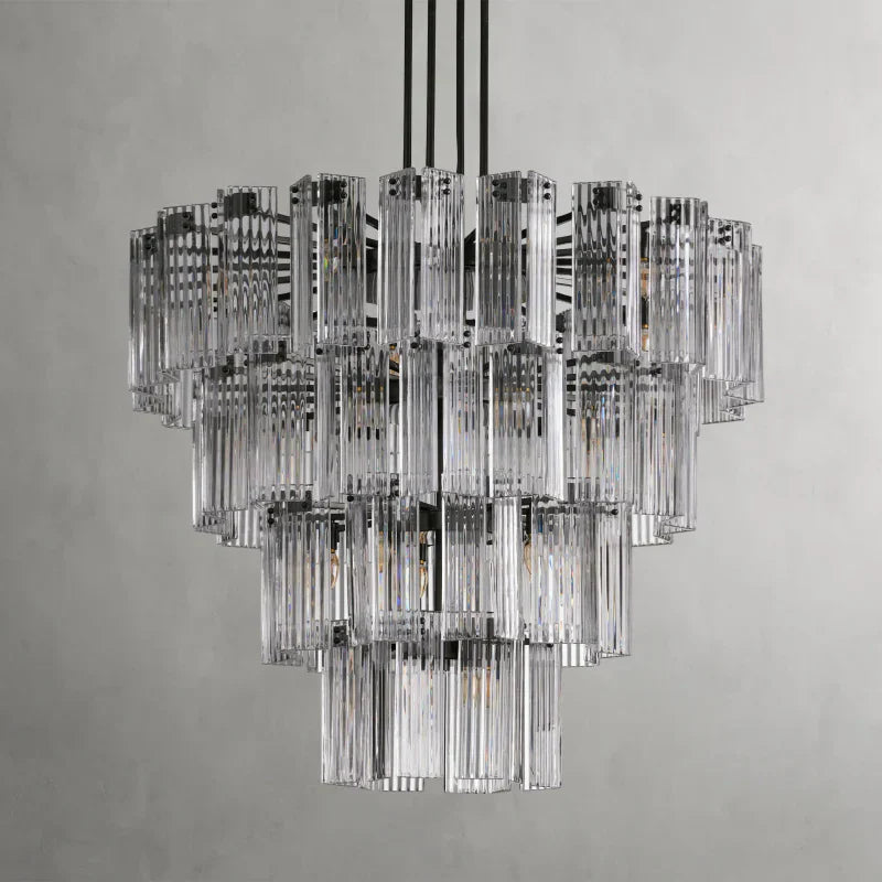 Delsie Round Art Glass Chandelier 38" 48" 60"D