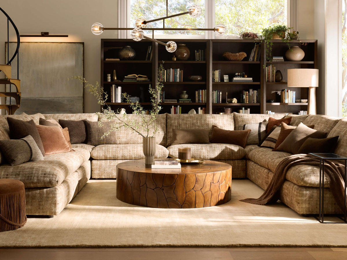 Selina 64" Linear Chandelier in Brass with Brown Glass Globes (1 of 4)