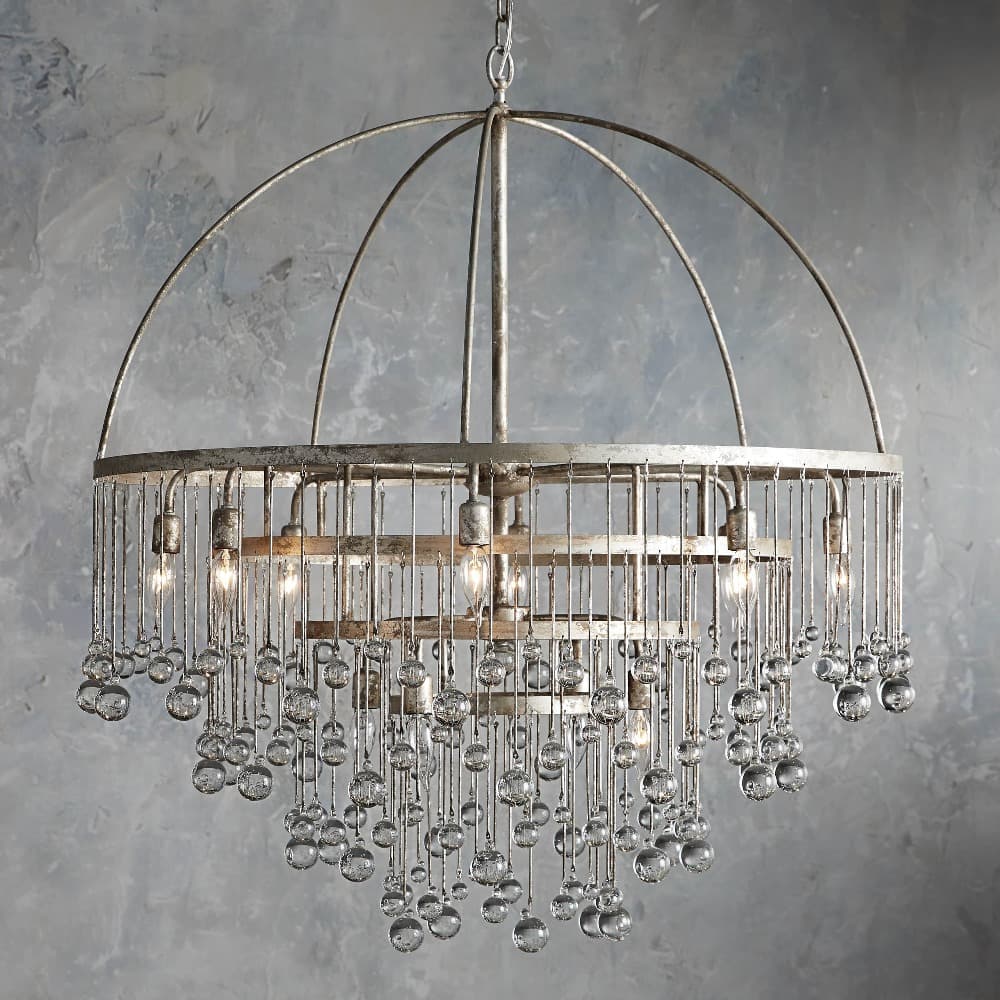 Aubrey Crystal Ball 4 Tier Chandelier