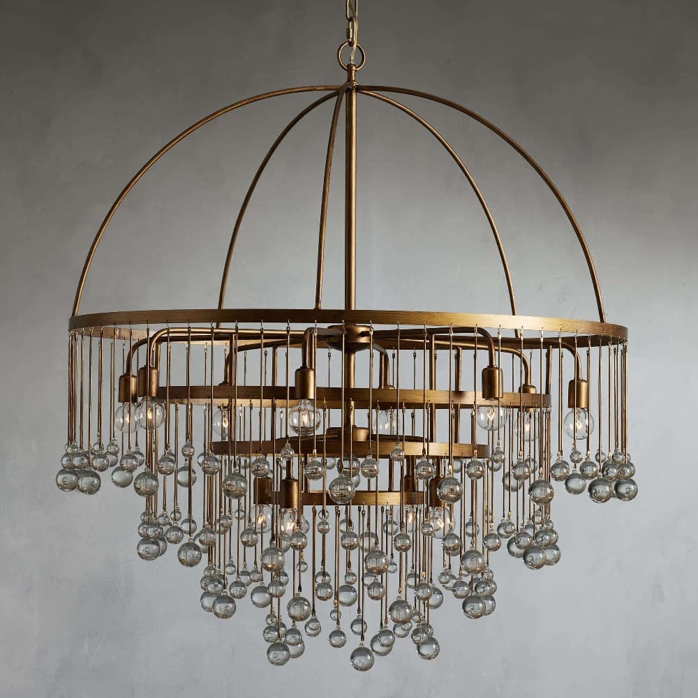 Aubrey Crystal Ball 4 Tier Chandelier