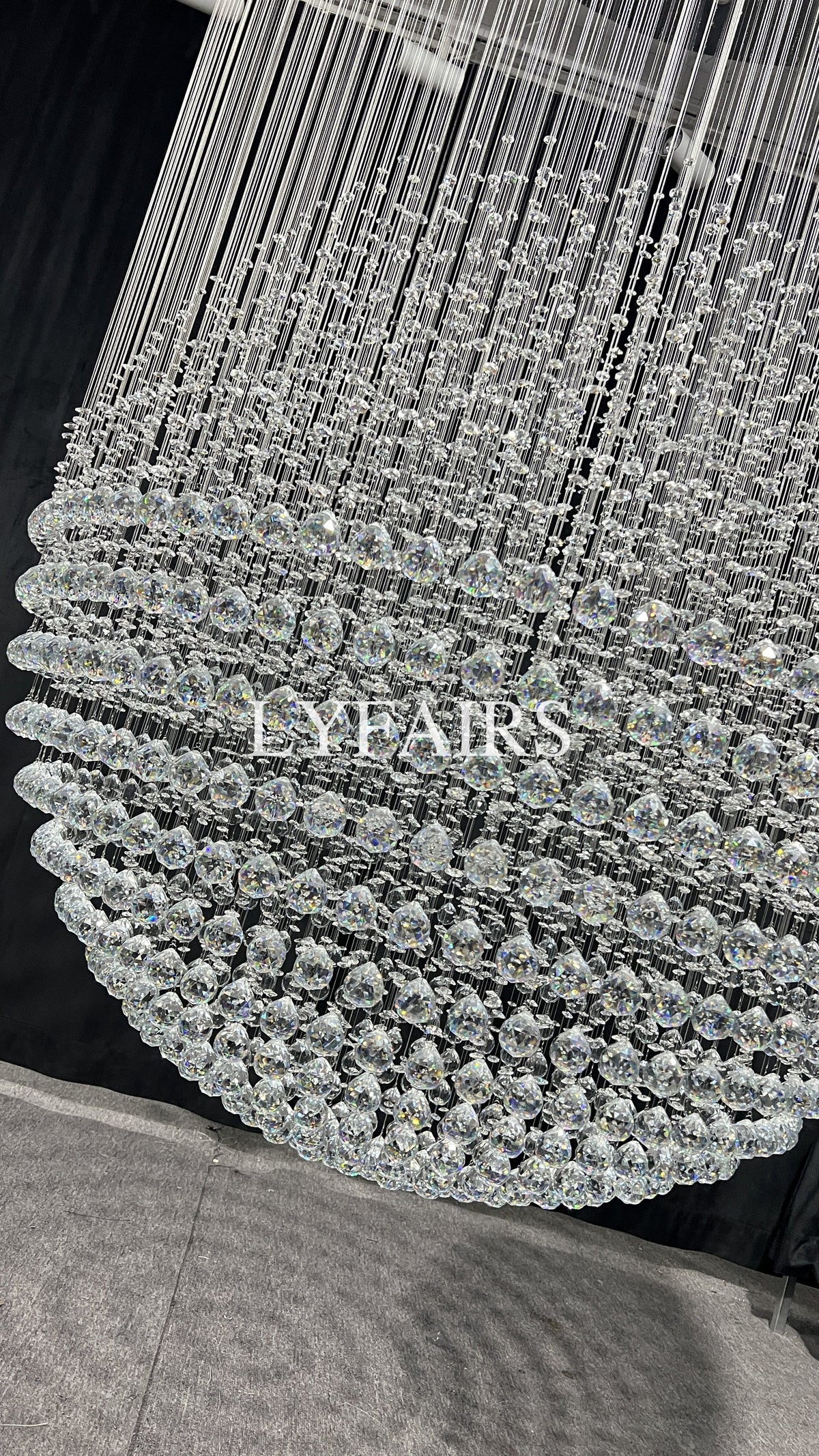 Modern Ball Crystal Raindrop Chandelier for Living Room/Staircase/Foyer