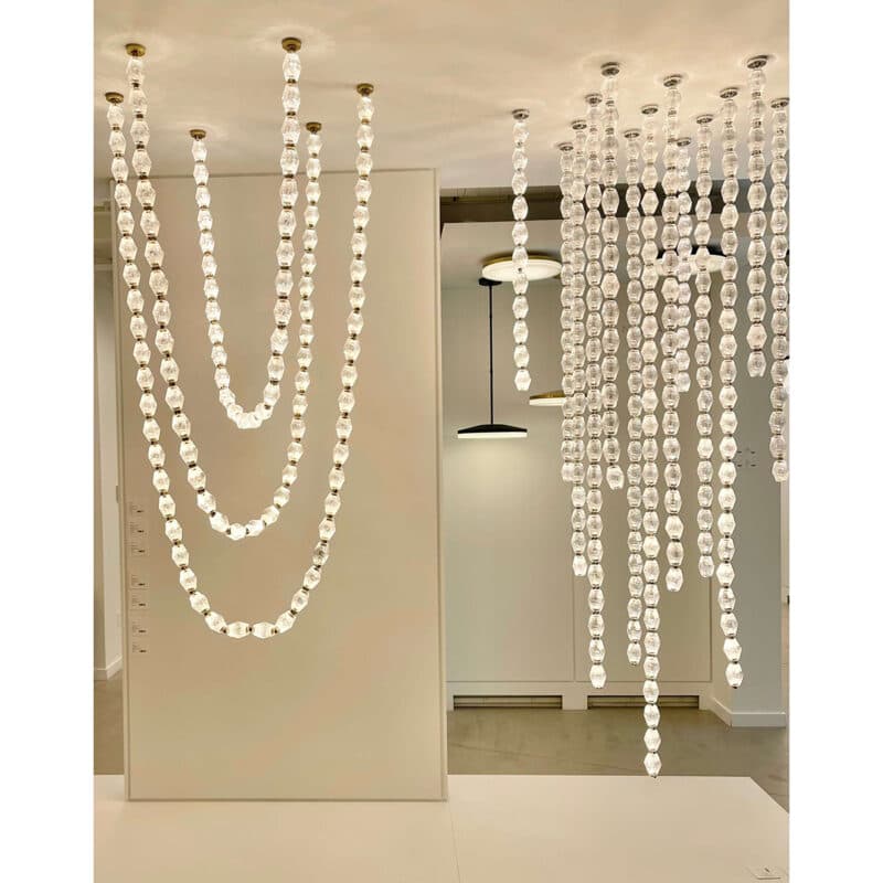 Pearl Necklace- Cryastal Pendant 115"H