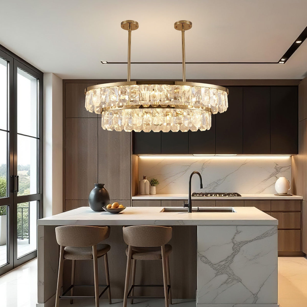 Fenis Linear Crystal Chandelier