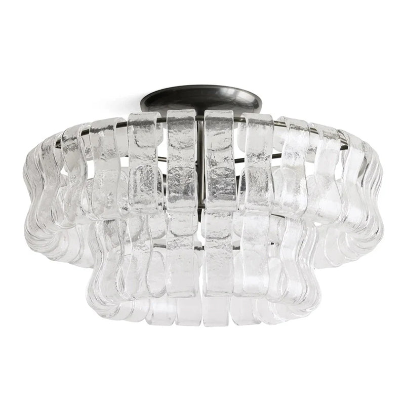 Denise Ghiaccio Glass Flush Mount Chandelier