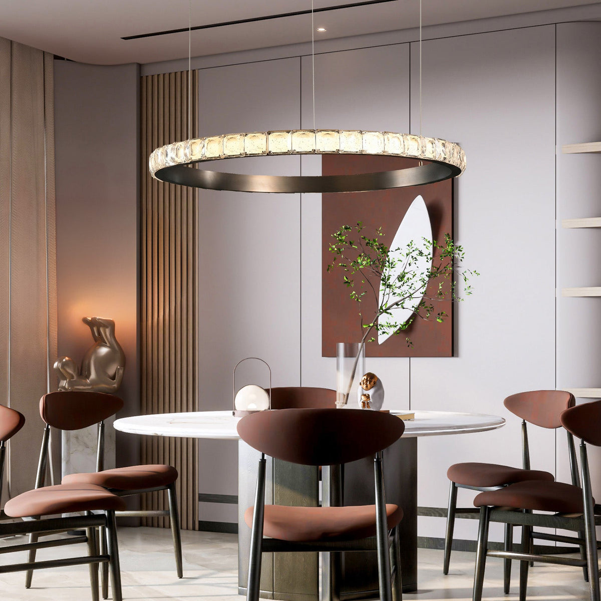 Eveen Single-Ring Crystal Chandelier