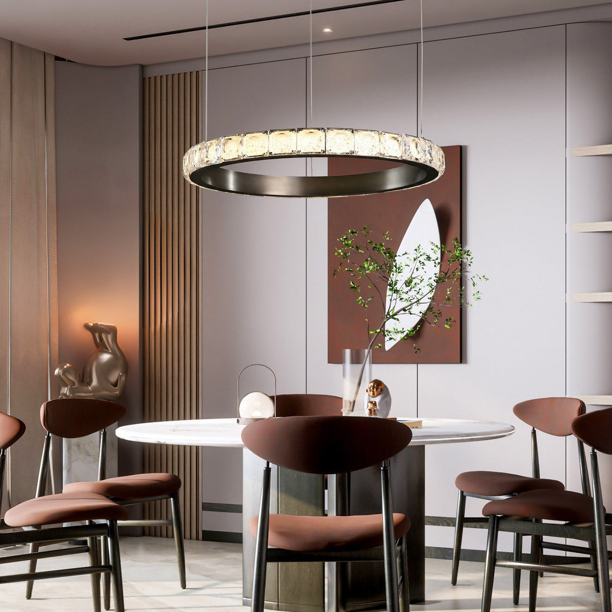 Eveen Single-Ring Crystal Chandelier