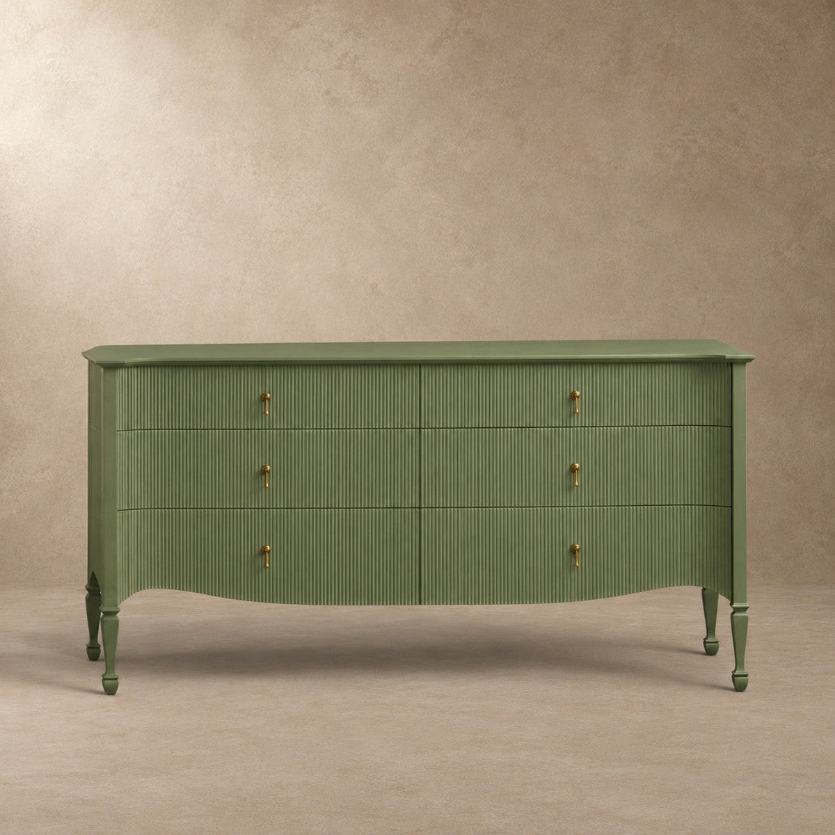 Happyarcadian Sculpted Reeded Bedroom Storage Chest