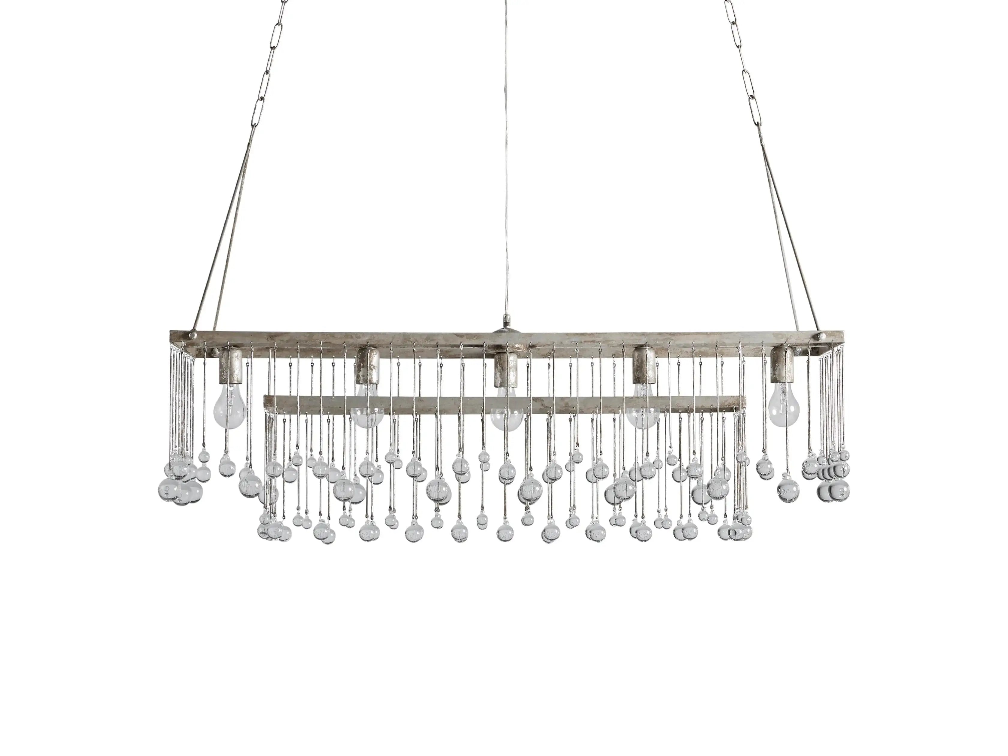 Aubrey Crystal Ball Rectangular Chandelier