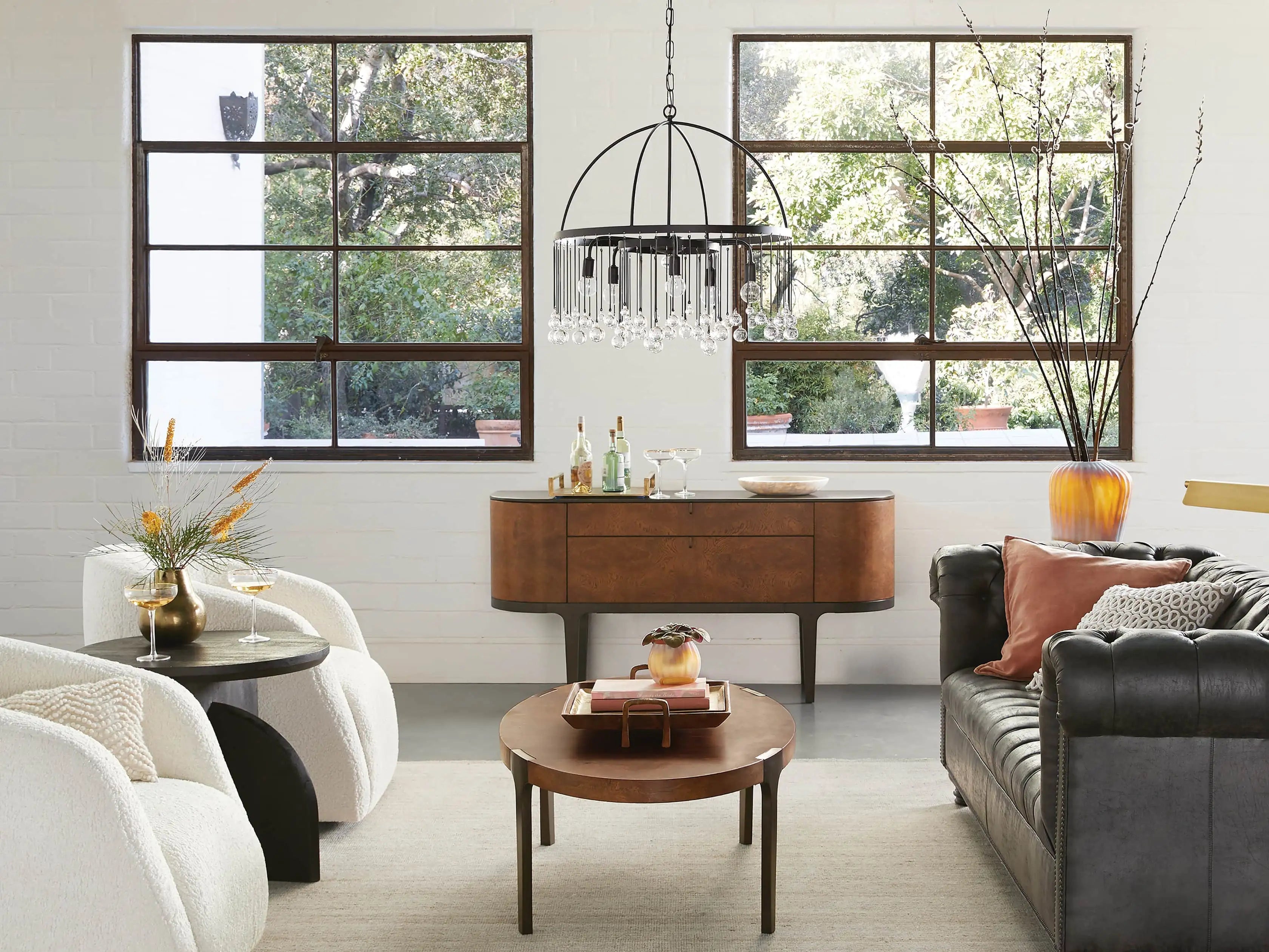 Aubrey Crystal Ball 2 Tier Chandelier