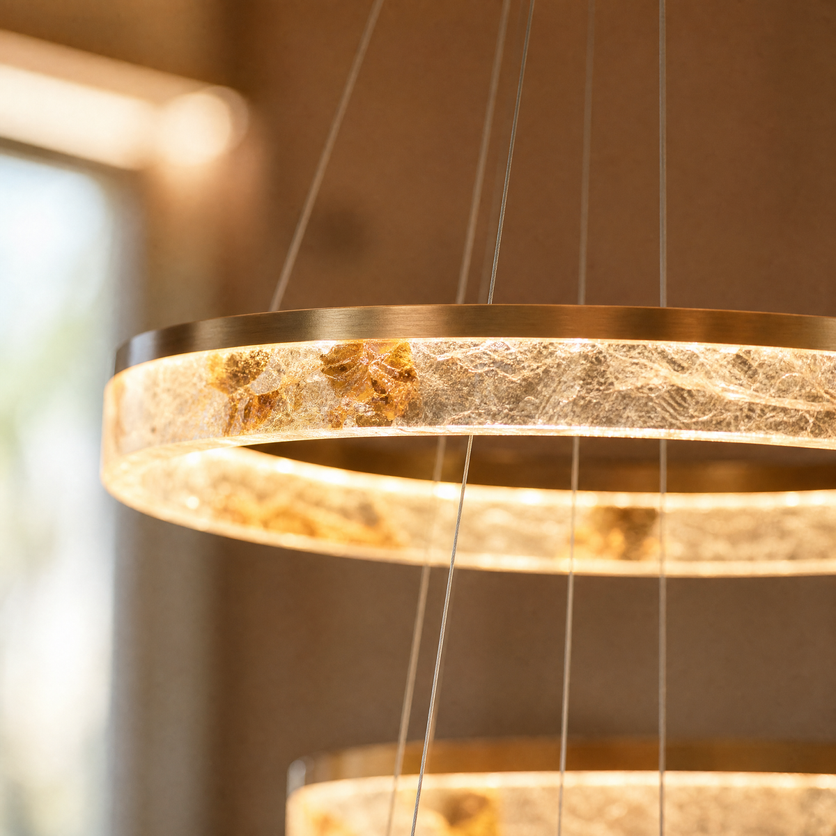 Halen Modern Sculptural Ring Chandelier