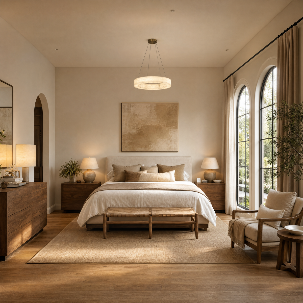 Kelen Modern Round Alabaster Chandelier