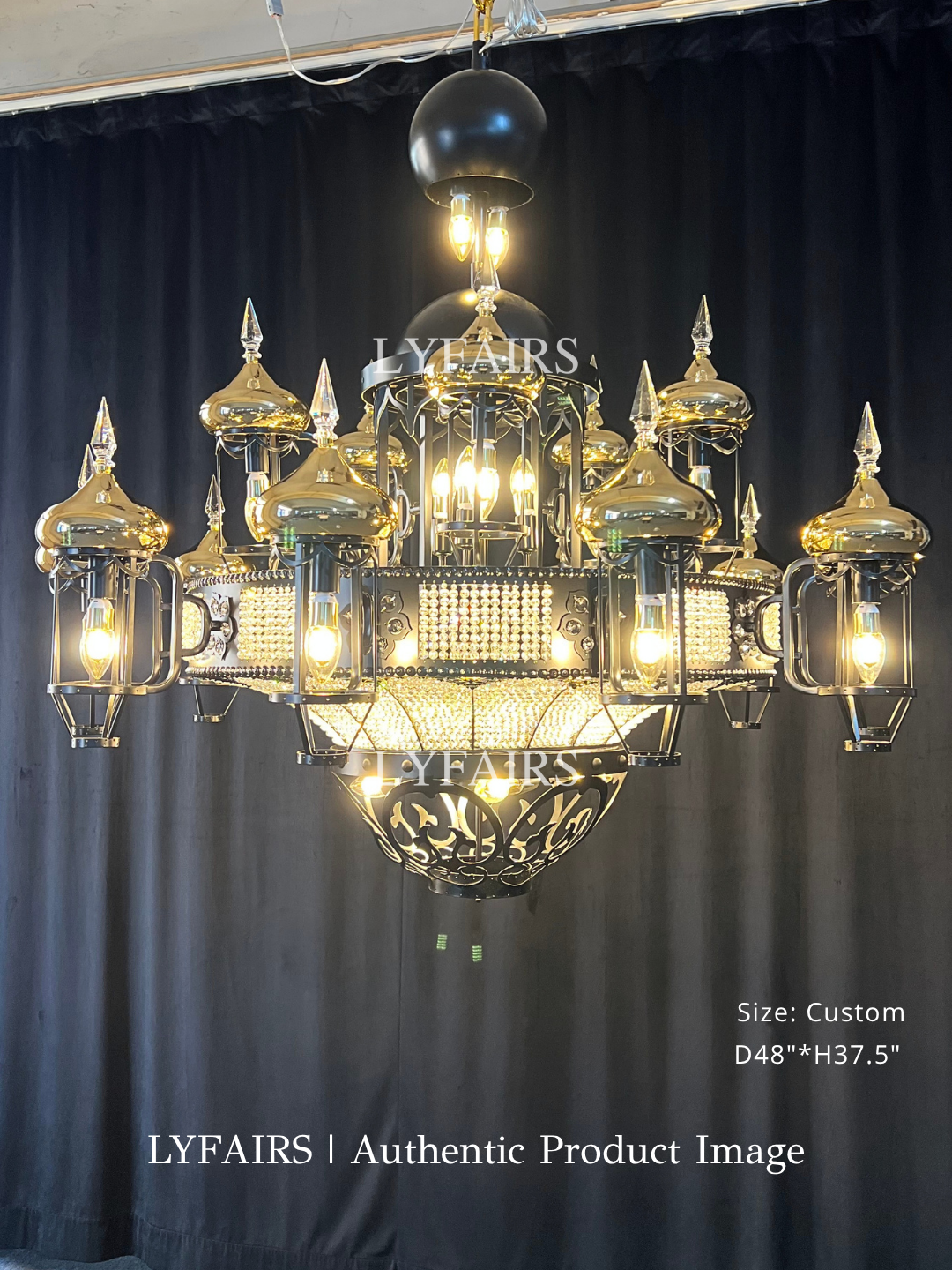 Arabian Nights Ornate Elegance Chandelier for High-ceiling