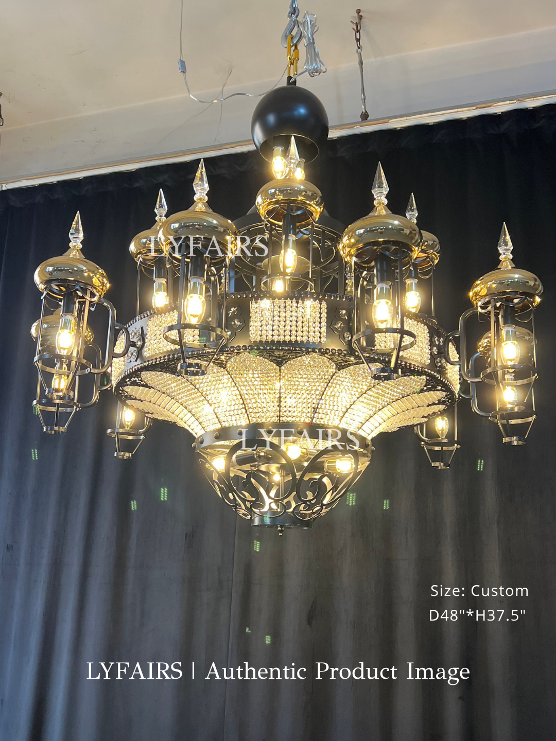 Arabian Nights Ornate Elegance Chandelier for High-ceiling
