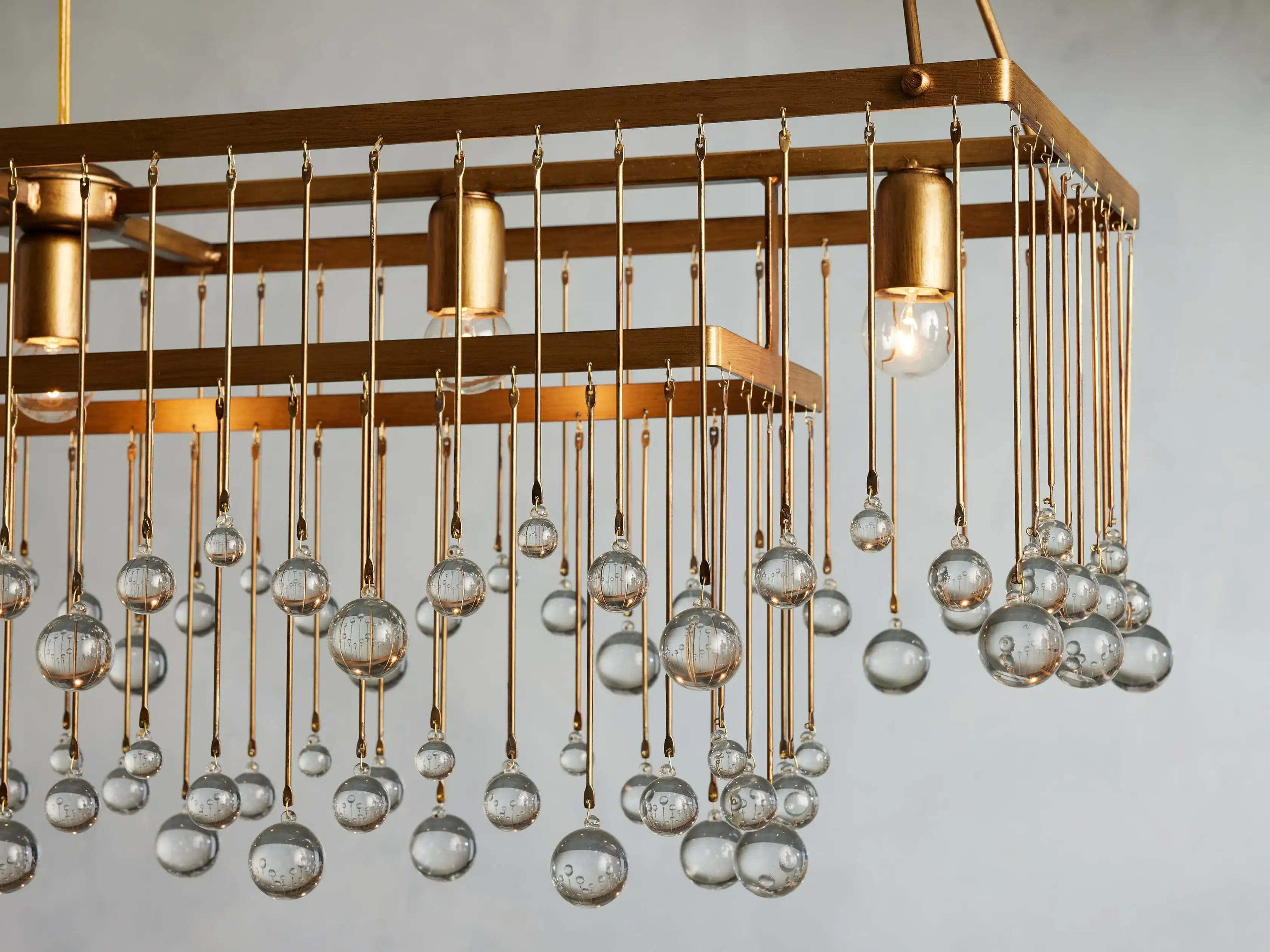 Aubrey Crystal Ball Rectangular Chandelier