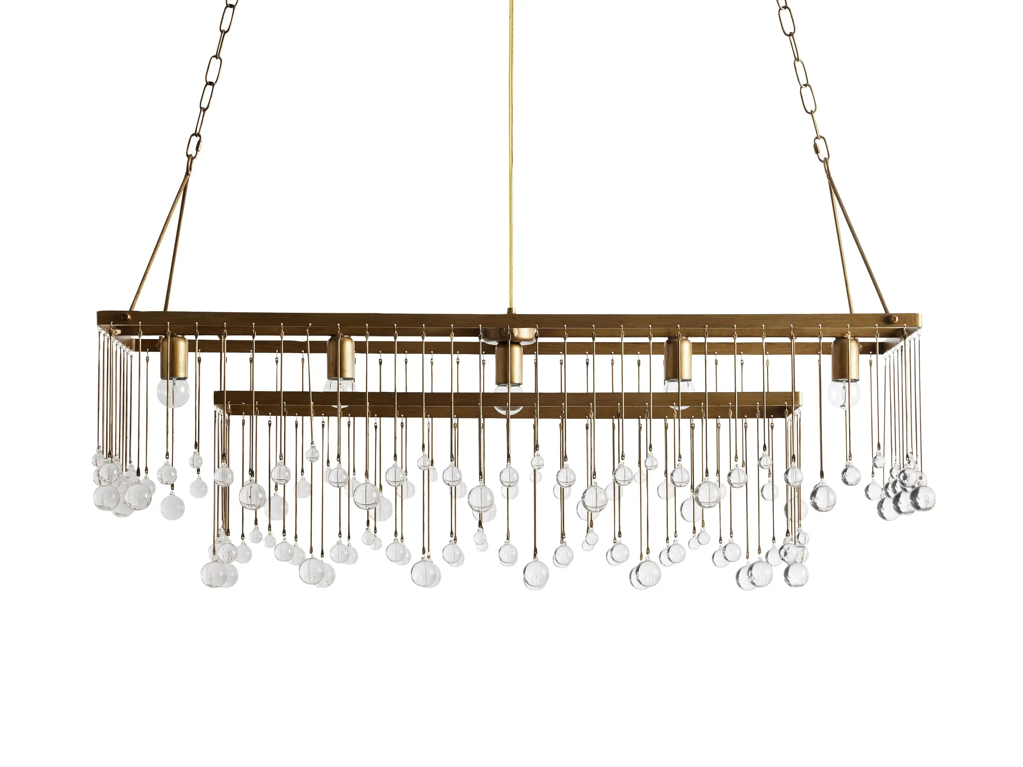 Aubrey Crystal Ball Rectangular Chandelier