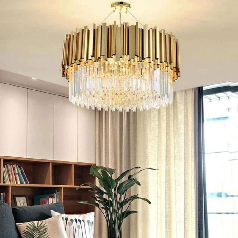 Denise Bobon Charles Crystal Round Chandelier
