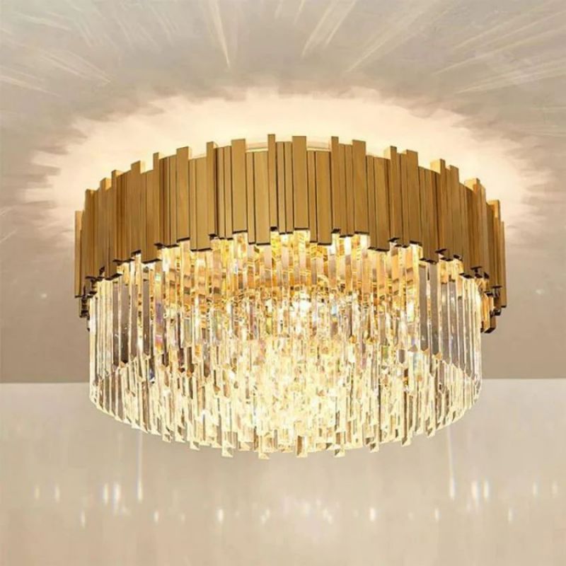Glacia Flush Mount Chandelier for bedroom/living room