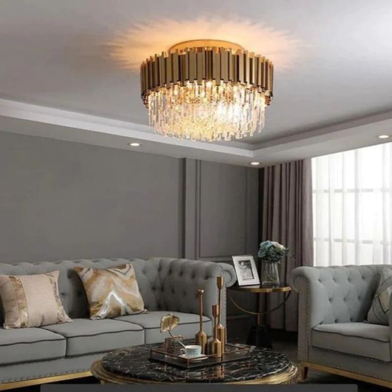 Glacia Flush Mount Chandelier for bedroom/living room