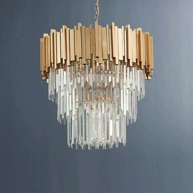 Denise Bobon Antoine Crystal Round Chandelier