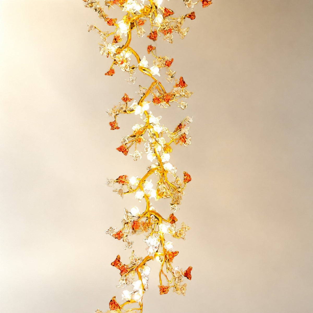 Brass Maple Branch Chandelier