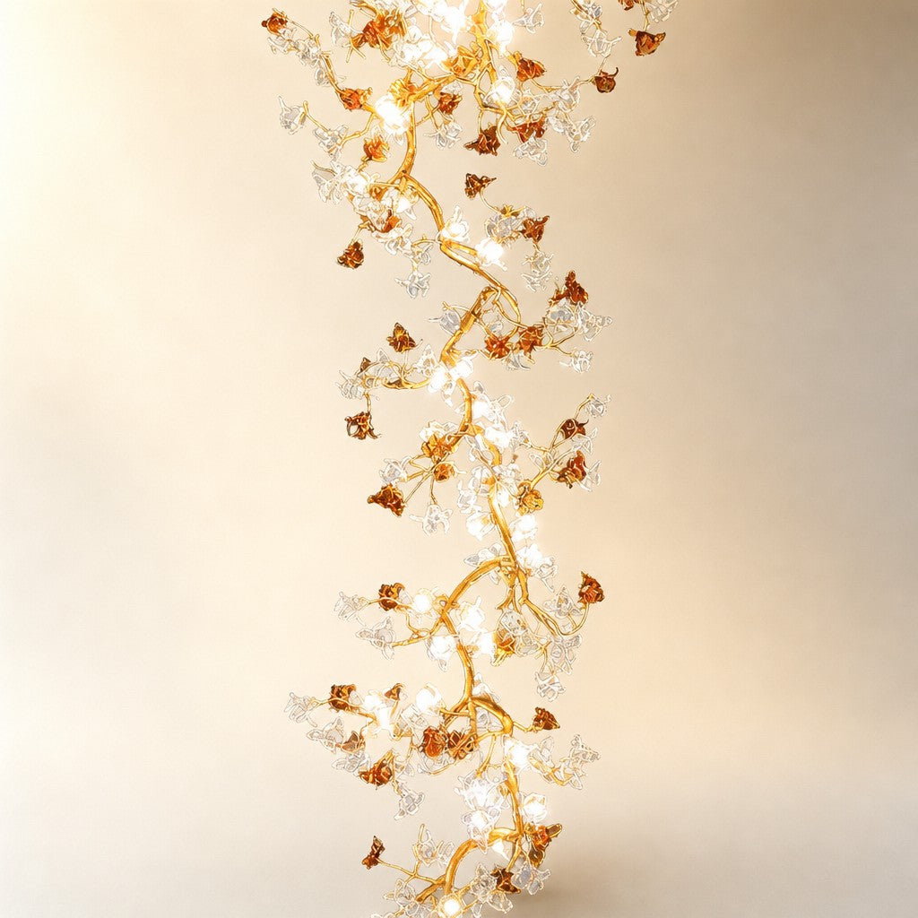 Brass Maple Branch Chandelier