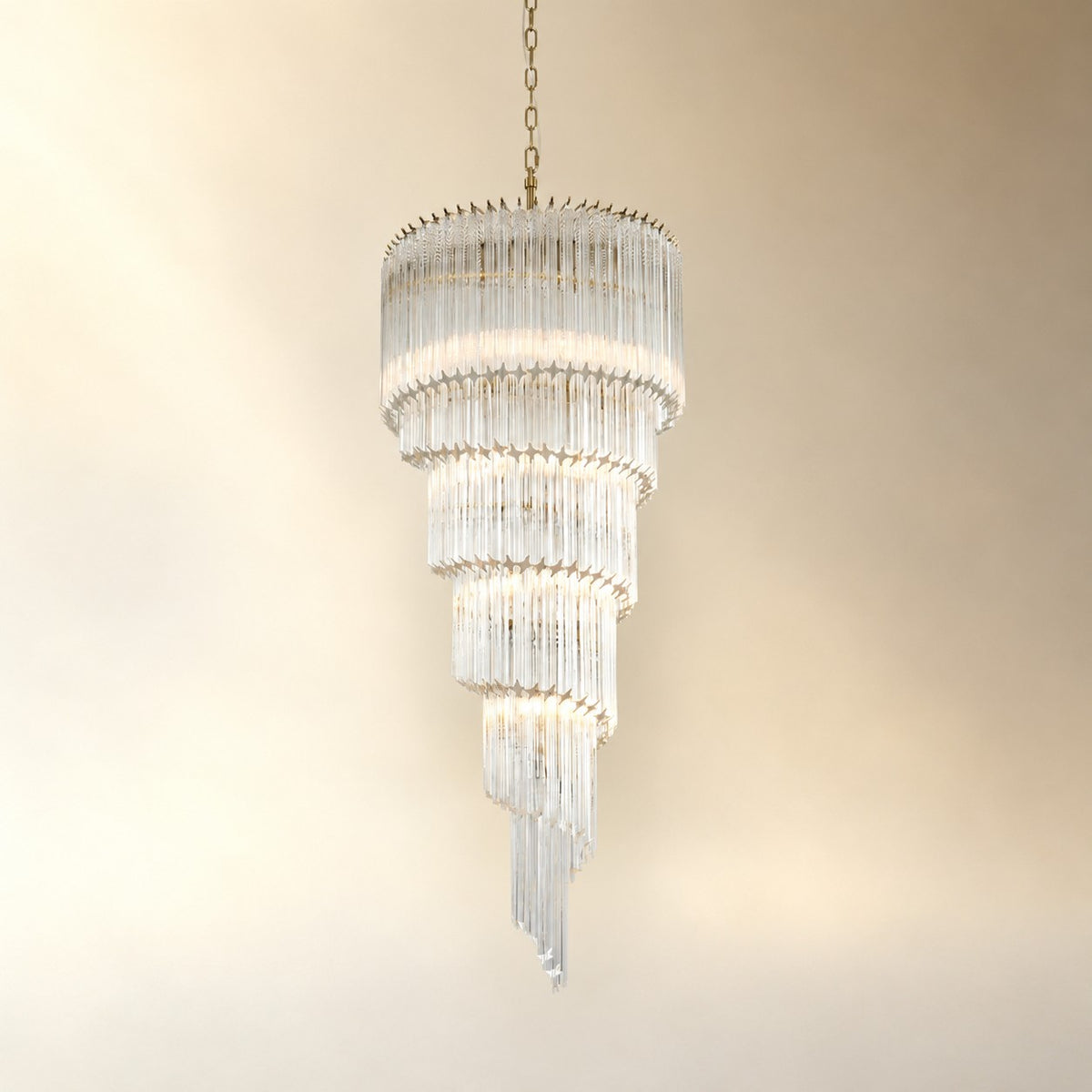 Cascada Spiral Clear Chandelier