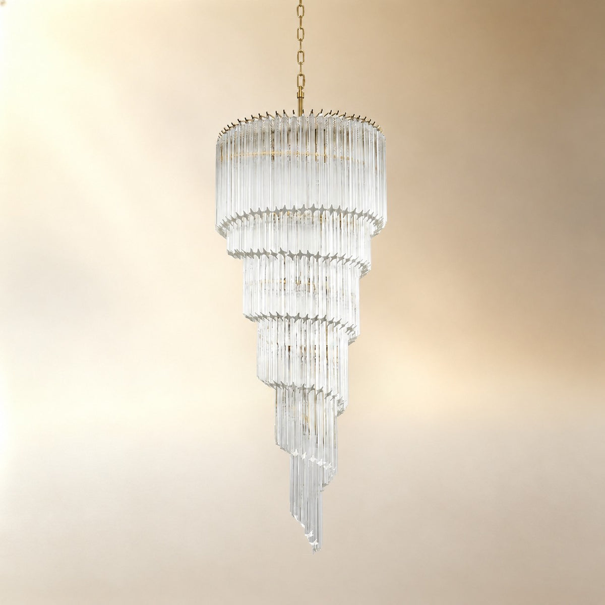 Cascada Spiral Clear Chandelier