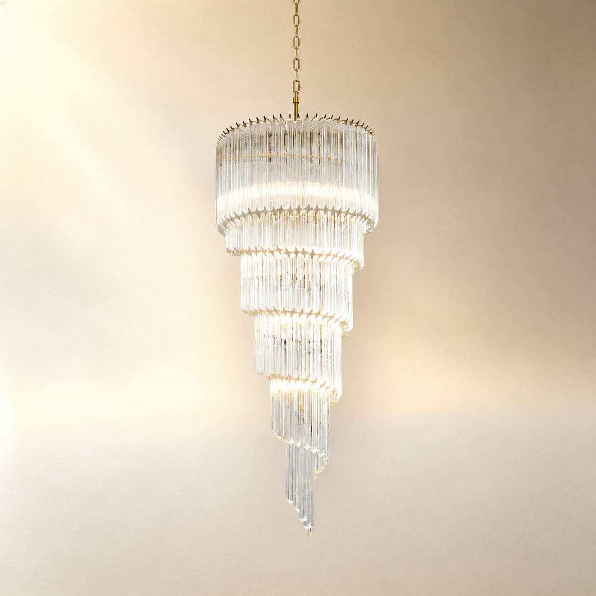 Cascada Spiral Clear Chandelier