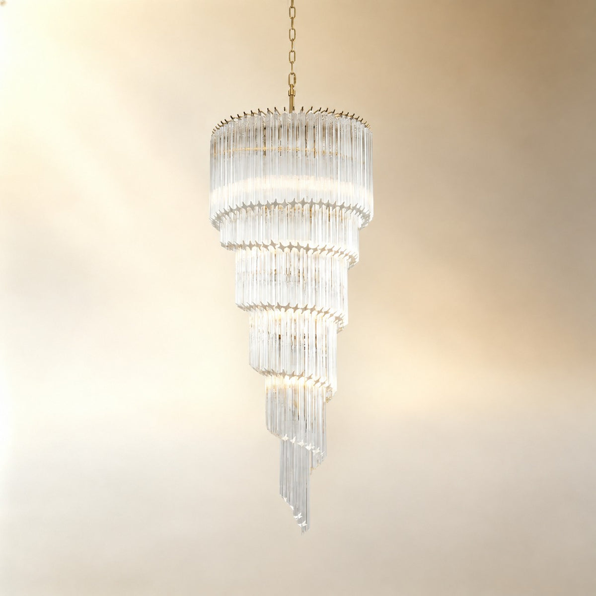 Cascada Spiral Clear Chandelier