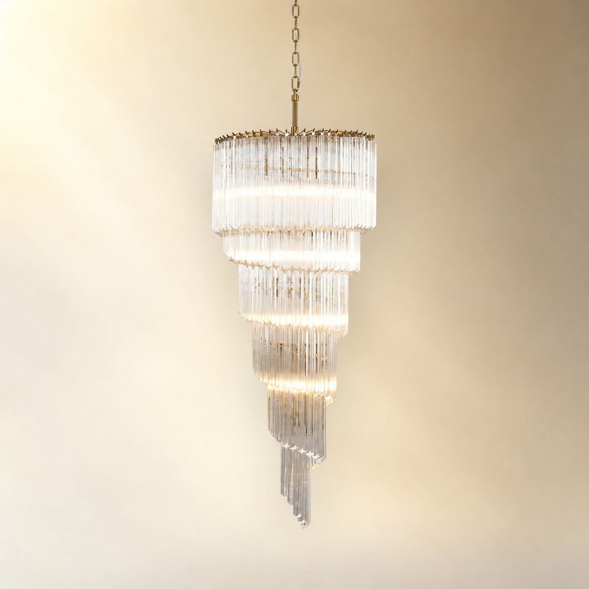 Cascada Spiral Clear Chandelier