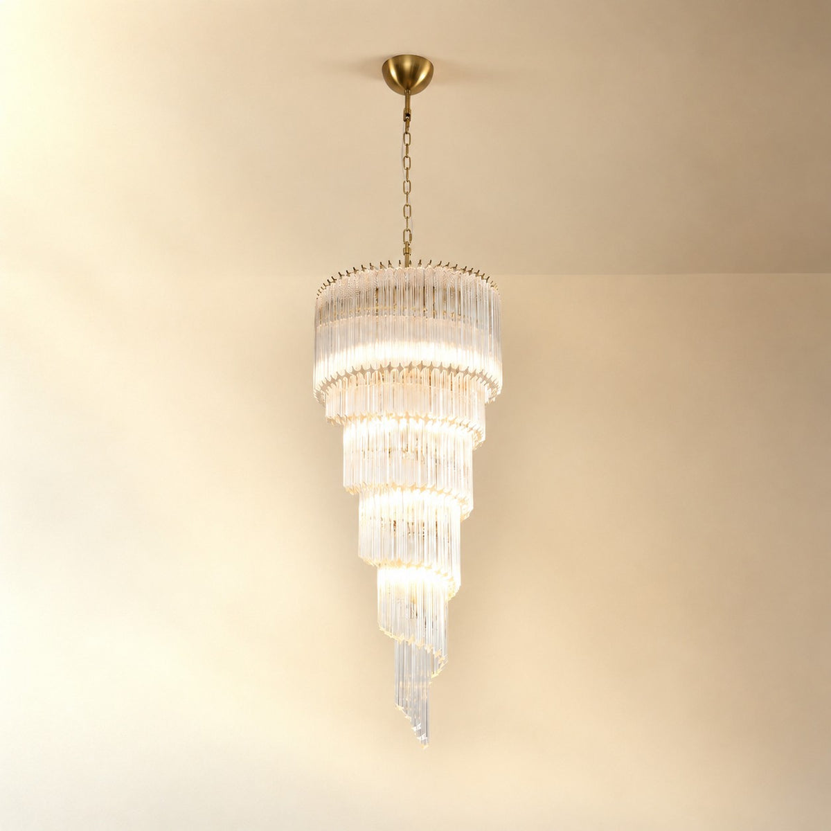 Cascada Spiral Clear Chandelier