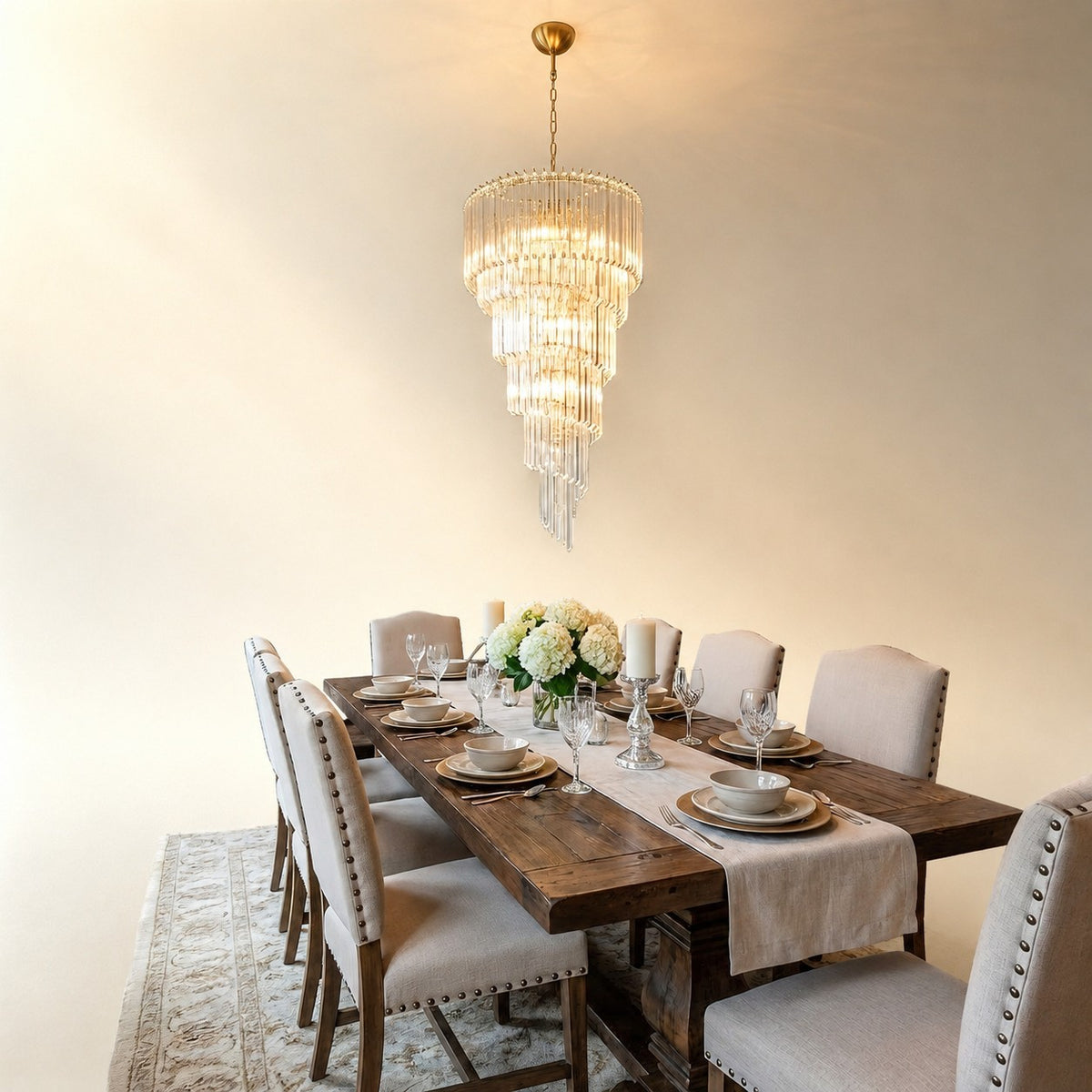 Cascada Spiral Clear Chandelier