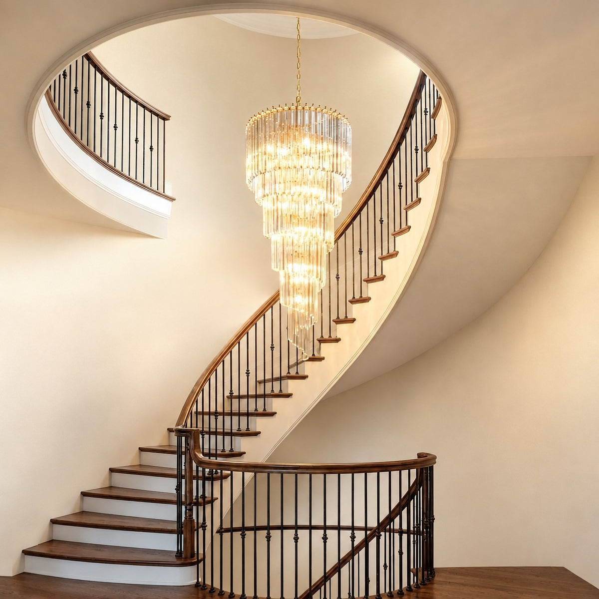 Cascada Spiral Clear Chandelier