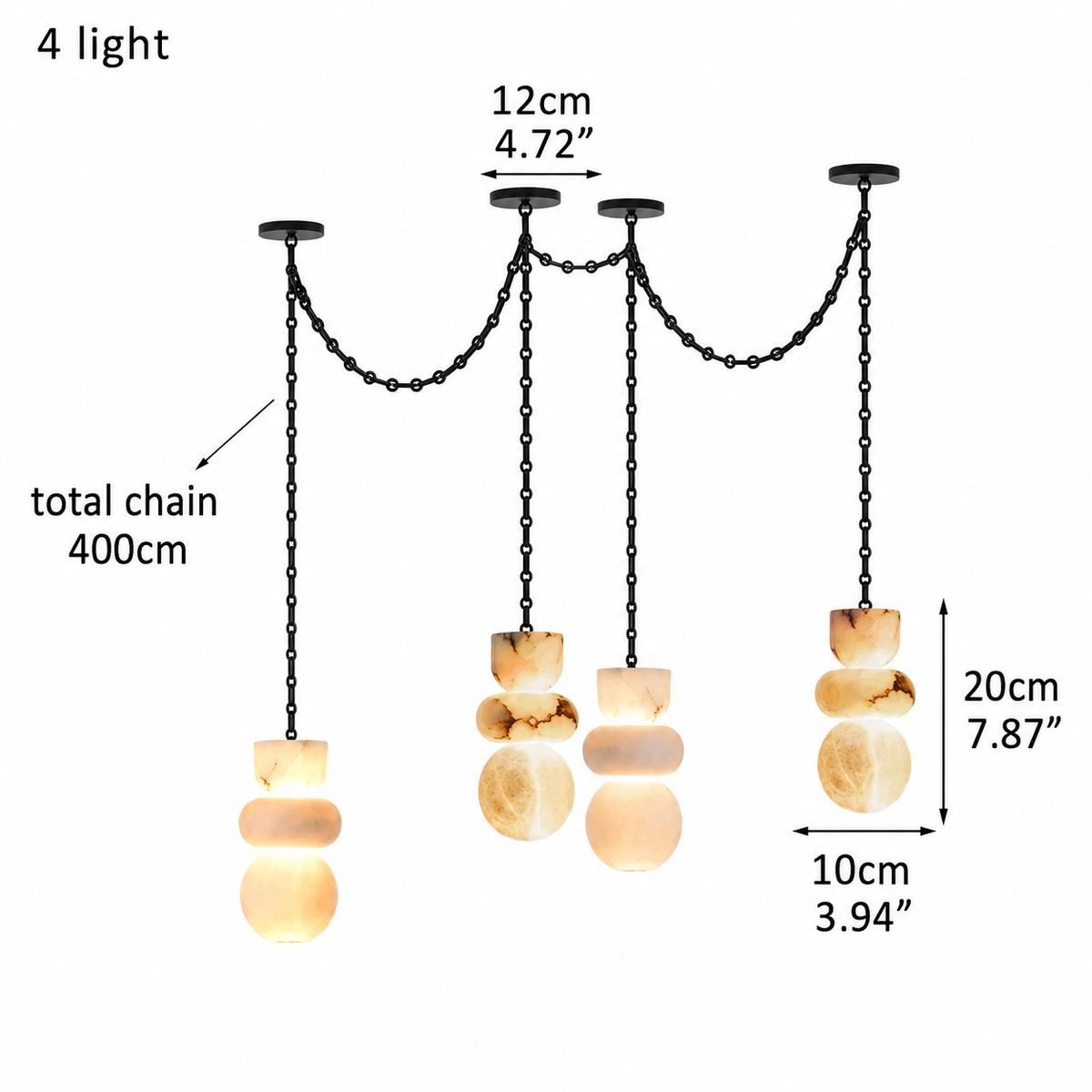 Living Room Chandelier – Sculptural Modern Aurelia