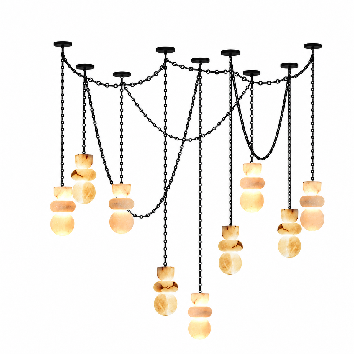 Living Room Chandelier – Sculptural Modern Aurelia