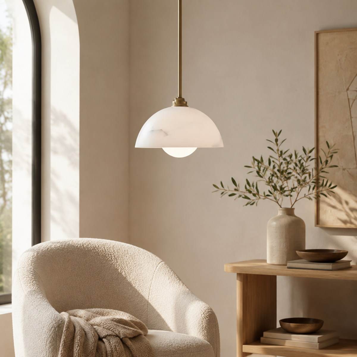Living/Dining Room Mini Pendant Light – Vintage Celestine Dome