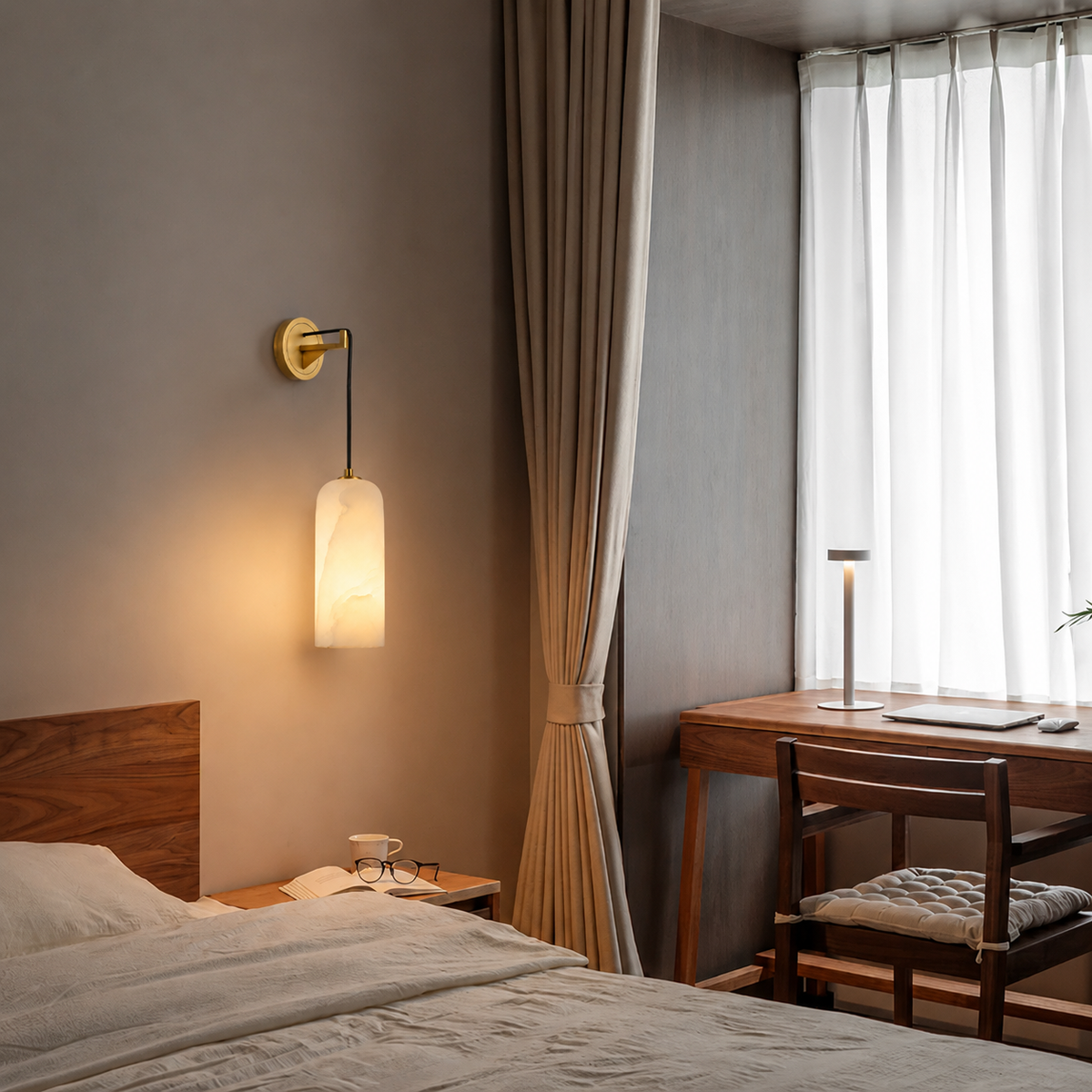Bedroom Wall Pendant | Spanish Alabaster Modern | Lucera