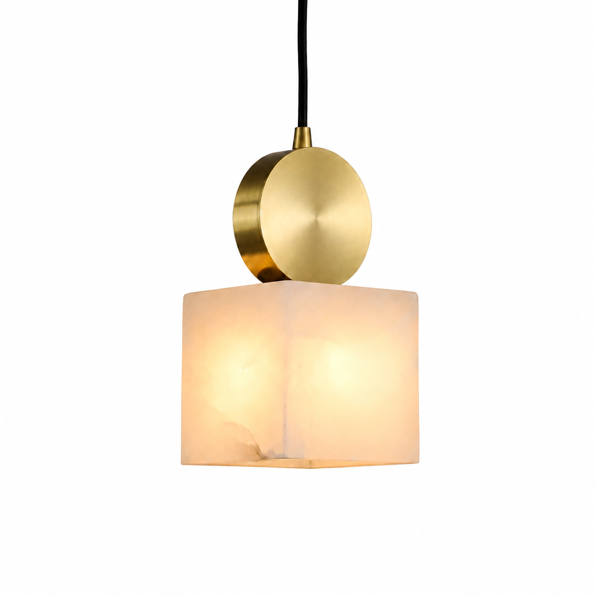 Bedroom Pendant Light | Spanish Alabaster Mid-Century Modern | Lunessa