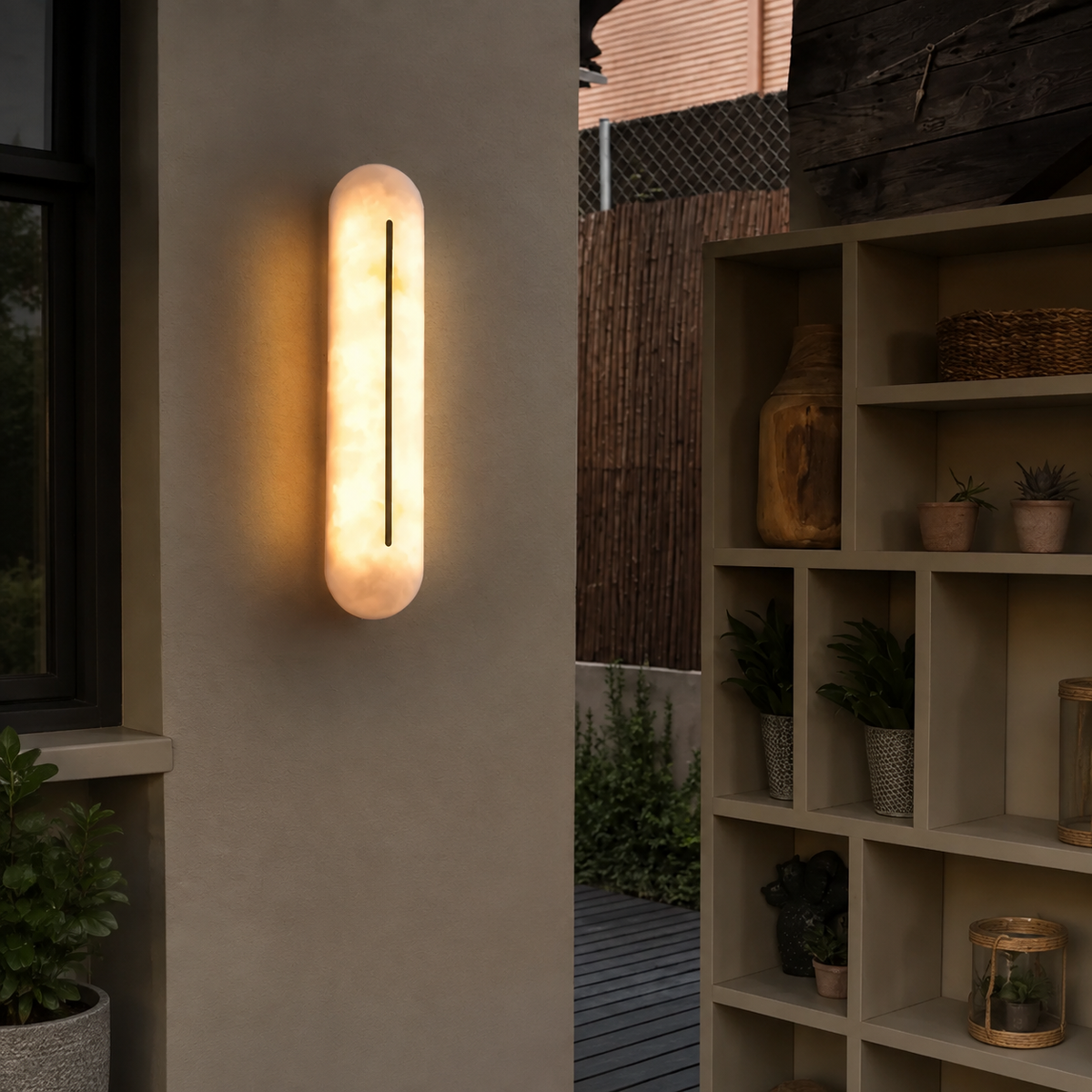 Living Room Wall Sconce | Spanish Alabaster Minimalist | Valora
