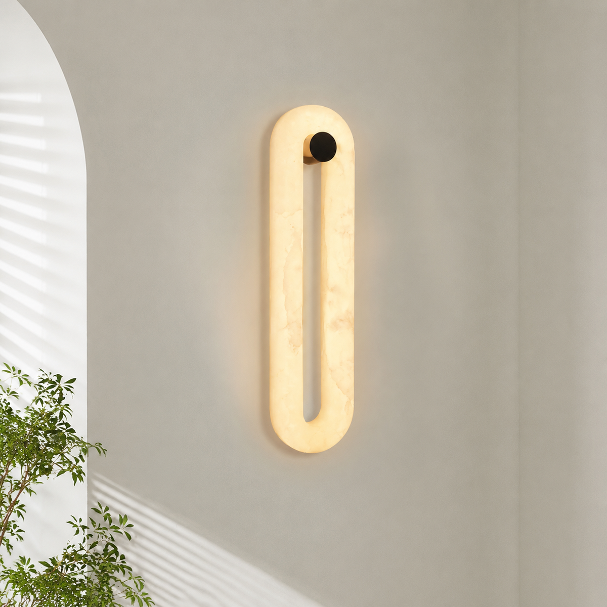 Living Room Wall Sconce | Spanish Alabaster Minimalist | Orelis