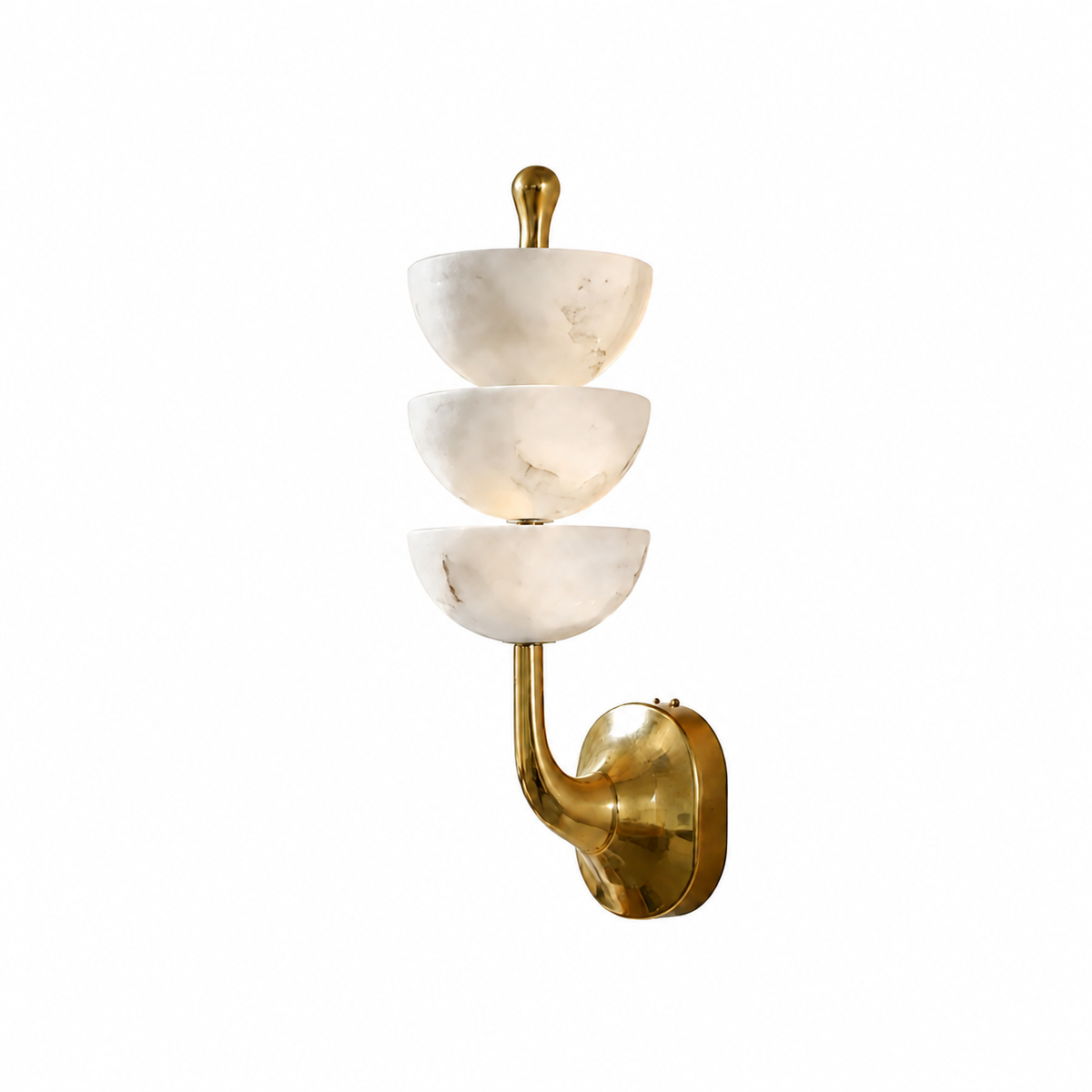 Living Room Wall Sconce | Spanish Alabaster Mid-Century Modern | Calista