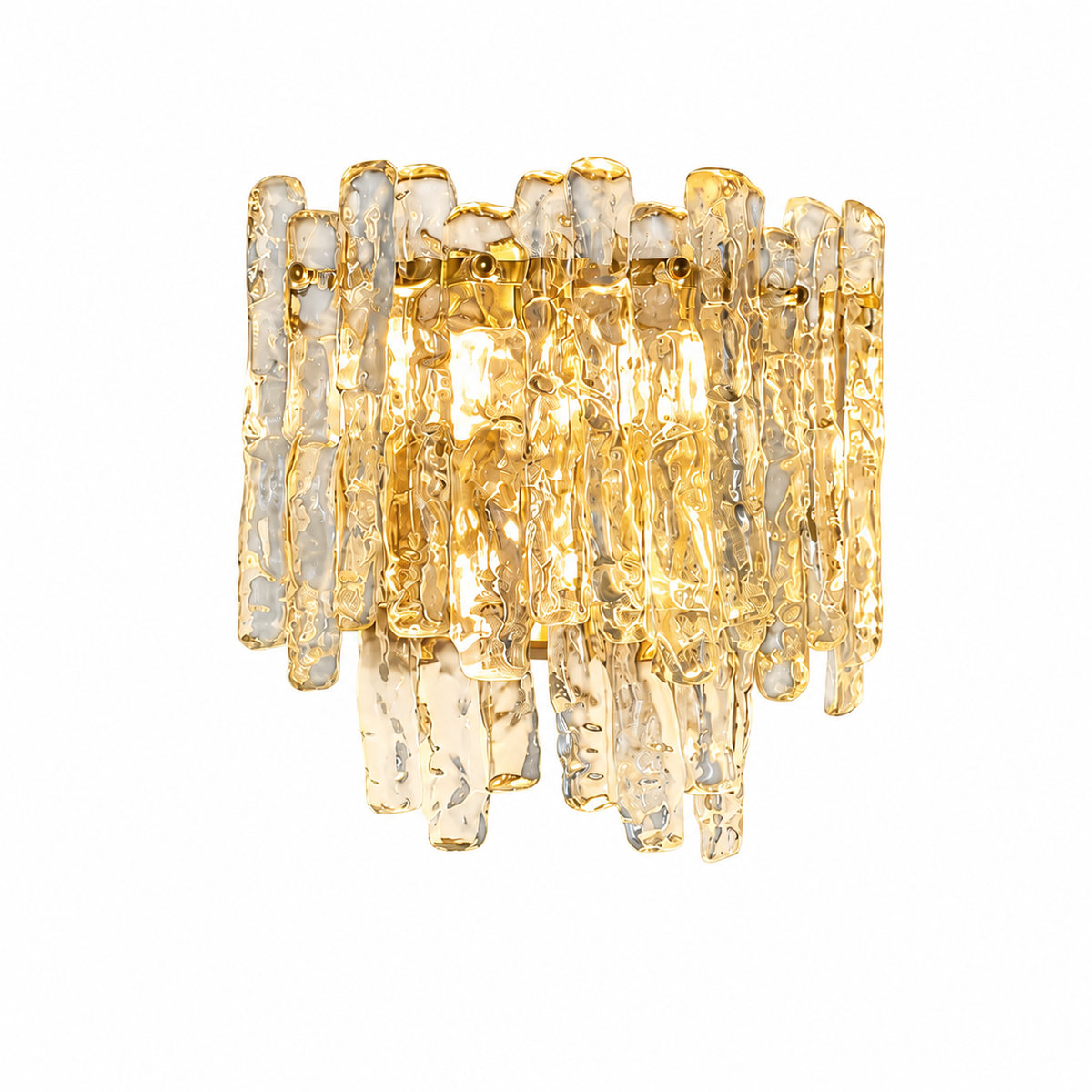 Living Room Wall Sconce | Murano-Style Textured Glass | Aureline