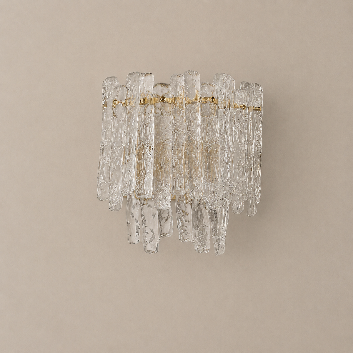 Living Room Wall Sconce | Murano-Style Textured Glass | Aureline
