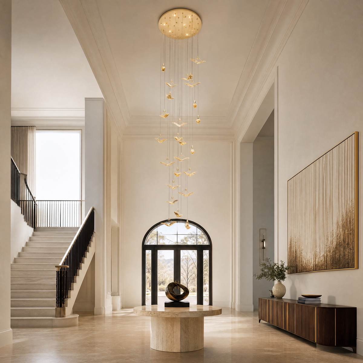 Oraen Cascading Handmade Glass Chandelier